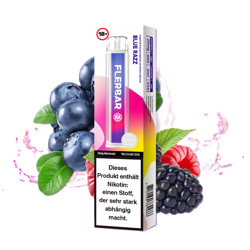 FLERBAR M – Blue Razz (20mg Einweg E-Zigarette)