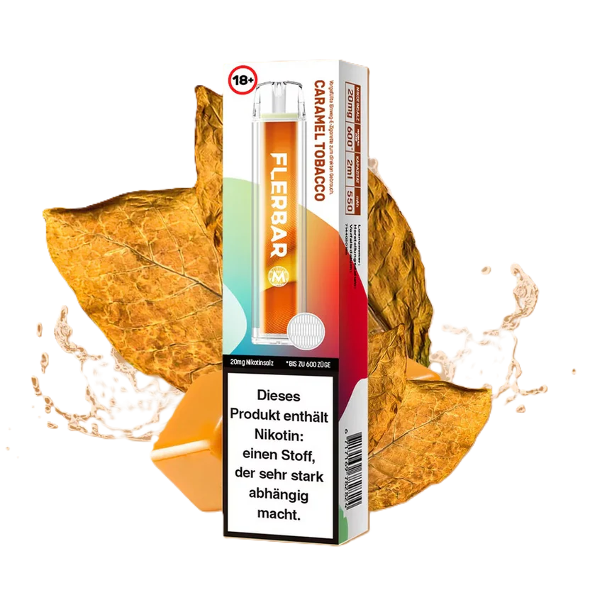 FLERBAR M – Caramel Tobacco (20mg Einweg E-Zigarette)