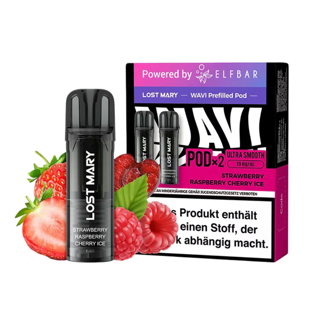 Lost Mary WAVI Pods – Strawberry Raspberry Cherry Ice (20mg | 4ml)