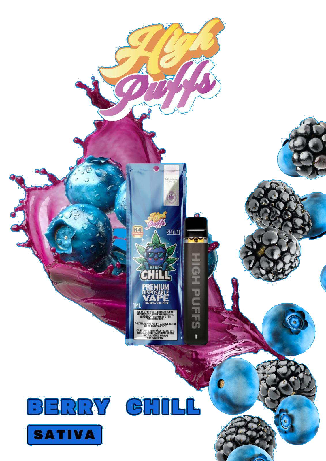 High Puffs H4 Superior Vape – Berry Chill 1ml